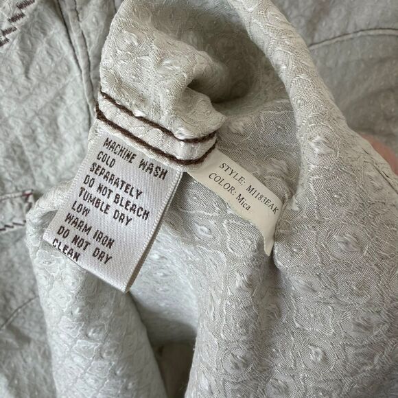 Ryan Michael Shirt XL Silk Western Snap Button Embroidered Pockets Textured VTG - Picture 5 of 7